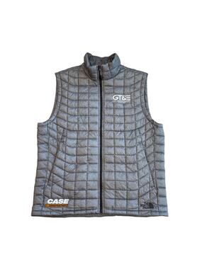 The North Face Theromball Vest Jacket Mens Large Gray Wind Blocking Lightweight